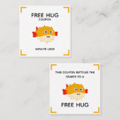 Free hug coupon with Puffy the pufferfish (Voorkant / Achterkant)