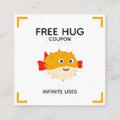 Free hug coupon with Puffy the pufferfish (Voorkant)