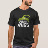 Free Hugs Alien Logo Funny T-shirt (Voorkant)