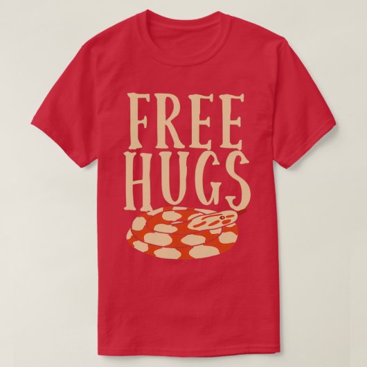 Free Hugs Boa Constrictor Snake Funny graphic and  T-shirt (Design voorkant)