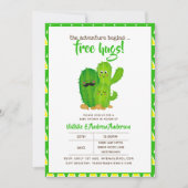 Free Hugs Cacti Family Modern Yellow Green Kaart (Voorkant)