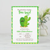 Free Hugs Cacti Family Modern Yellow Green Kaart (Staand voorkant)