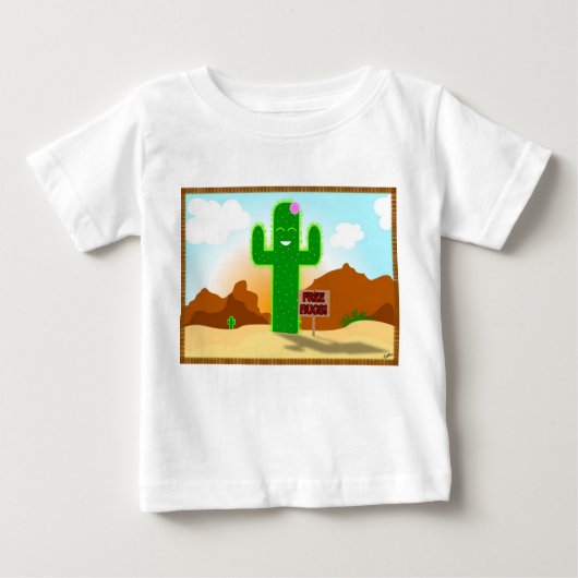 Free Hugs Cactus Baby T-Shirt (Voorkant)