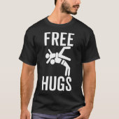 Free Hugs Funny Wrestling Wrestle BJJ Martial Arts T-shirt (Voorkant)