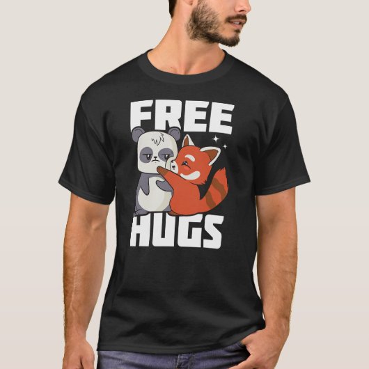 Free Hugs I Panda I Kids I Red Panda T-shirt (Voorkant)