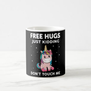 Free Hugs Just Kidding Do Not Touch Me Koffiemok