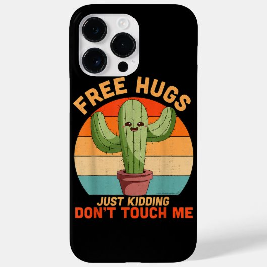 Free Hugs Just Kidding Don't Touch Me Cactus Funny Case-Mate iPhone Case (Achterkant)