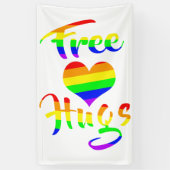 Free Hugs | LGBTQ+ Pride  Spandoek (Verticaal)
