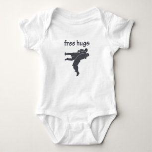 Free Hugs mma, bjj, grappling, worstling baby Romper