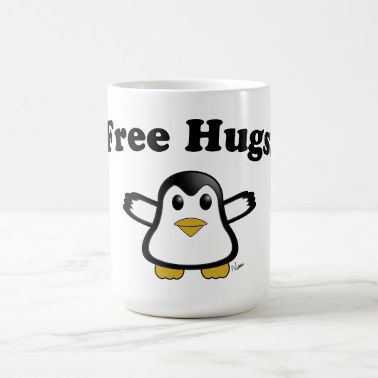 Free Hugs Penguin Coffee Mok (Center)