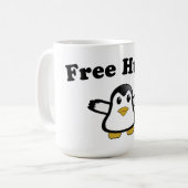 Free Hugs Penguin Coffee Mok (Voorkant links)