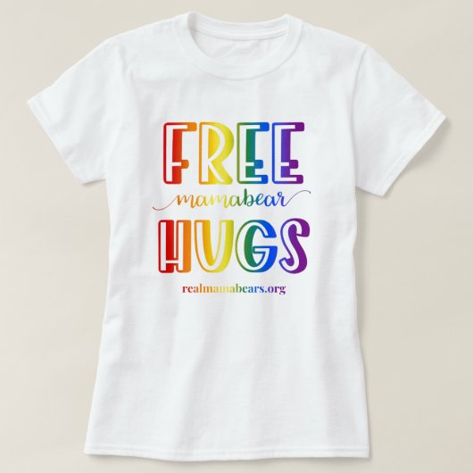 Free Hugs Rainbow T-shirt (Design voorkant)