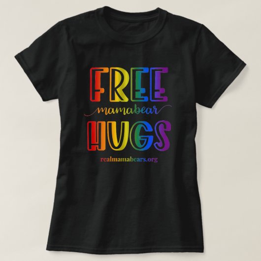 Free Hugs Rainbow T-shirt (Design voorkant)