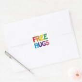 Free Hugs Round Sticker (Envelop)