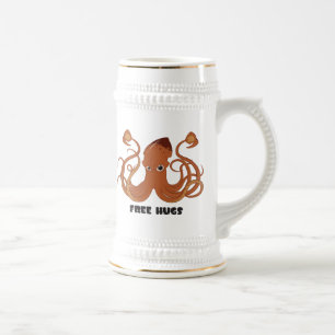Free Hugs Squid Beer Stein Bierpul