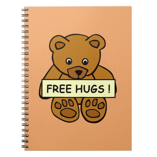 Free Hugs Teddy notitieboeken (Voorkant)