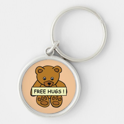 Free Hugs Teddy-sleutelketens Sleutelhanger (Voorkant)
