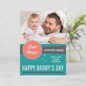 Free Hugs Vaderdag Flat Card Kaart (Staand voorkant)