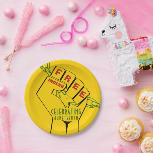 Free Inderdaad JUNETEENTH Papieren Bordje (Feest)