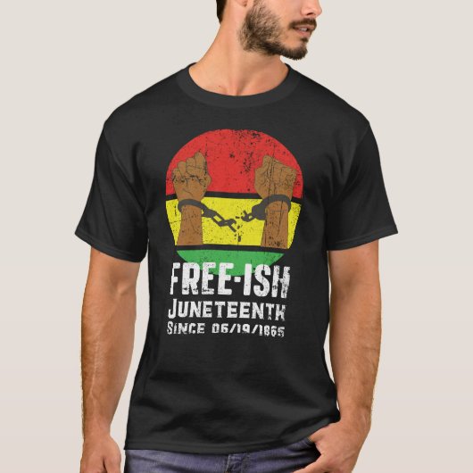 Free-Ish African Pride Black Culture Juneteenth T-shirt (Voorkant)