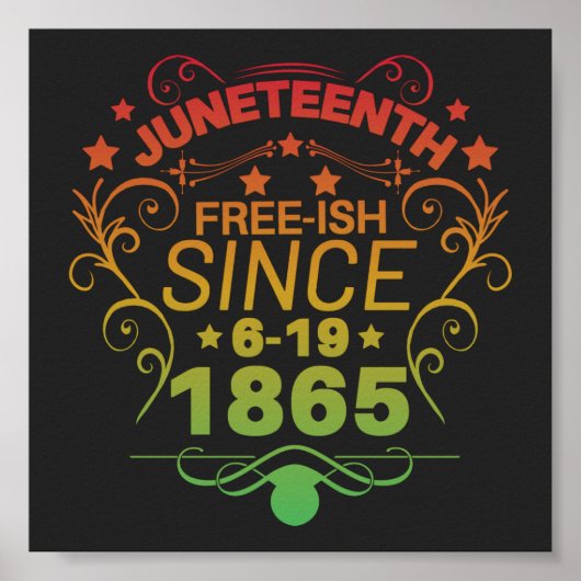 Free-ish Since 1865 Juneteenth Freedom Poster (Voorkant)
