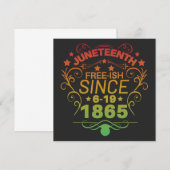 Free-ish Since 1865 Juneteenth Freedom Save The Date (Voorkant / Achterkant)