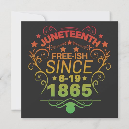 Free-ish Since 1865 Juneteenth Freedom Save The Date (Voorkant)