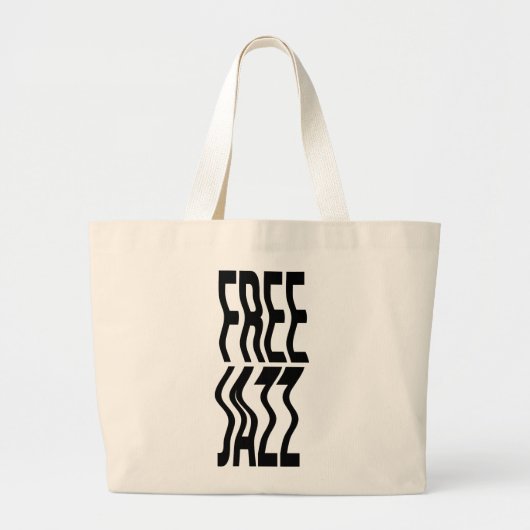 Free Jazz typography bold logo  Grote Tote Bag (Voorkant)