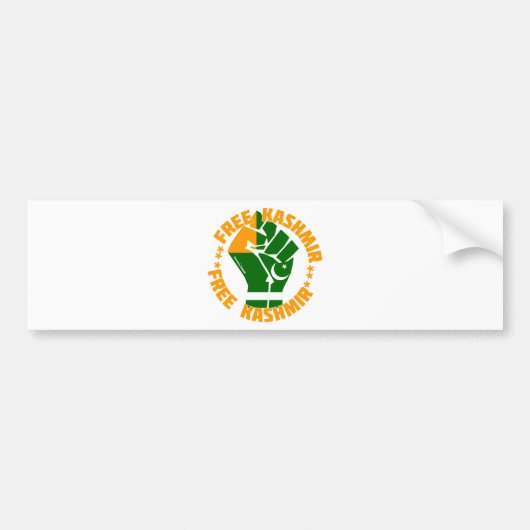 Free Kashmir Bumpersticker (Voorkant)