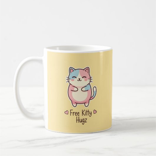 Free Kitty Hugz Cute Kawaii Cat Mug Koffiemok (Links)