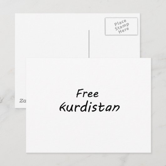 Free Kurdistan Briefkaart (Voorkant / Achterkant)