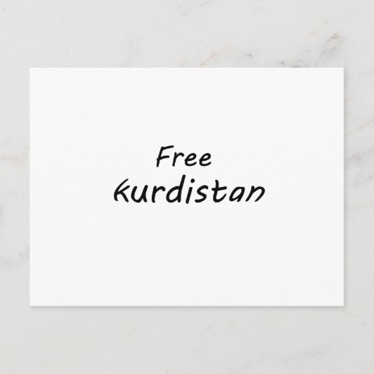 Free Kurdistan Briefkaart (Voorkant)