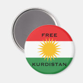FREE KURDISTAN MAGNEET (Voorkant / Achterkant)