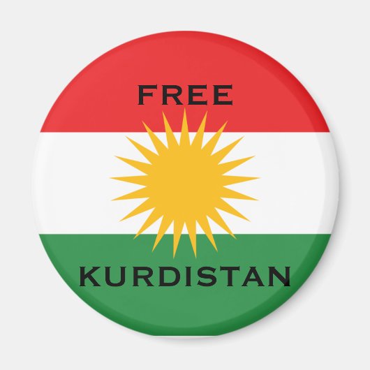 FREE KURDISTAN MAGNEET (Voorkant)