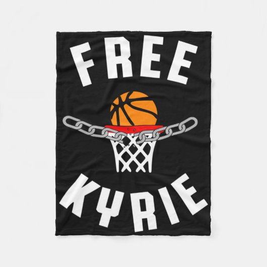 Free Kyrie Free Speech Anti Censuur Fun BySketb Fleece Deken (Voorkant)