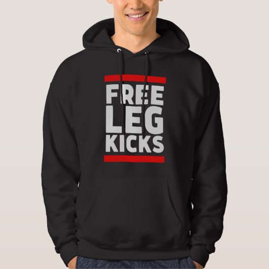 Free Leg Kicks  MMA Jiu Jitsu and Judo Fighter Hoodie (Voorkant)