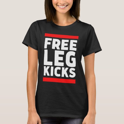 Free Leg Kicks MMA Jiu Jitsu and Judo Fighter T-shirt (Voorkant)