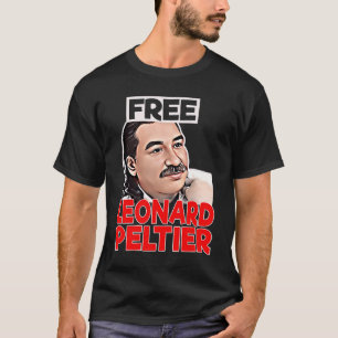 FREE LEONARD PELTIER Liberty gevangenis retro T-shirt