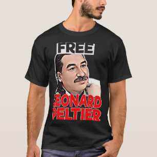 FREE LEONARD PELTIER Liberty gevangenis retro T-shirt