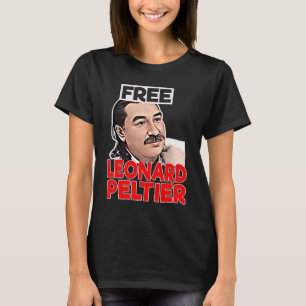FREE LEONARD PELTIER Liberty gevangenis retro T-shirt
