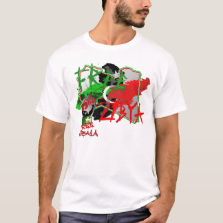 Free Libya Art Map of Libya T-shirt