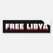 FREE LIBYA BUMPERSTICKER (Voorkant)