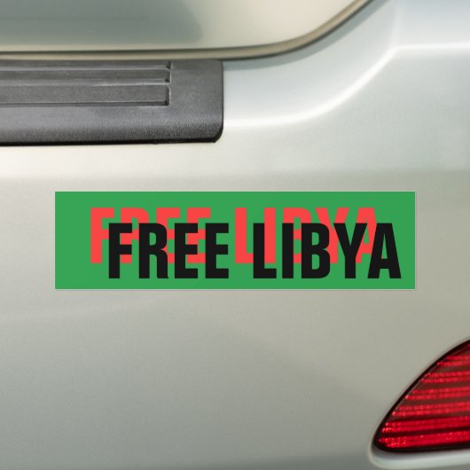 FREE LIBYA BUMPERSTICKER (Op auto)
