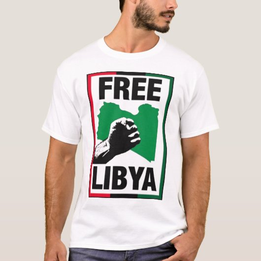 Free Libya Fist T-shirt (Voorkant)