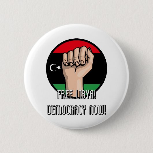 FREE LIBYA RONDE BUTTON 5,7 CM (Voorkant)
