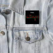 FREE LIBYA VIERKANTE BUTTON 5,1 CM (In situ)