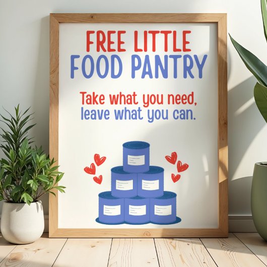 Free Little Food Pantry Sign Poster