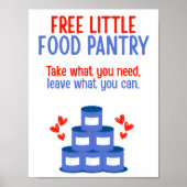Free Little Food Pantry Sign Poster (Voorkant)