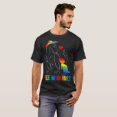 Free Ma Hugs Dinosaur LGBT T-shirt (Voorkant volledig)