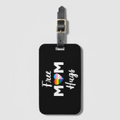 Free Ma Hugs II - Rainbow Gay Trans Pride Bagagelabel (Voorkant (verticaal))